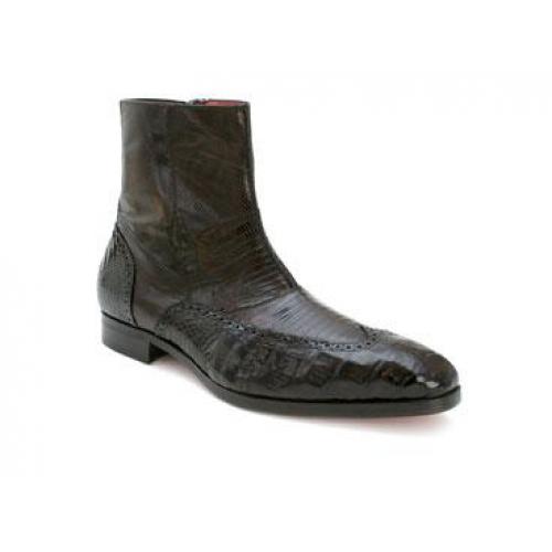 Mezlan Exclusive "Tyrone II" Dark Brown Genuine Crocodile Shoes